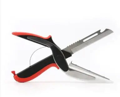 2-in-1 Stainless Steel Scissors & Cutting Board Knife